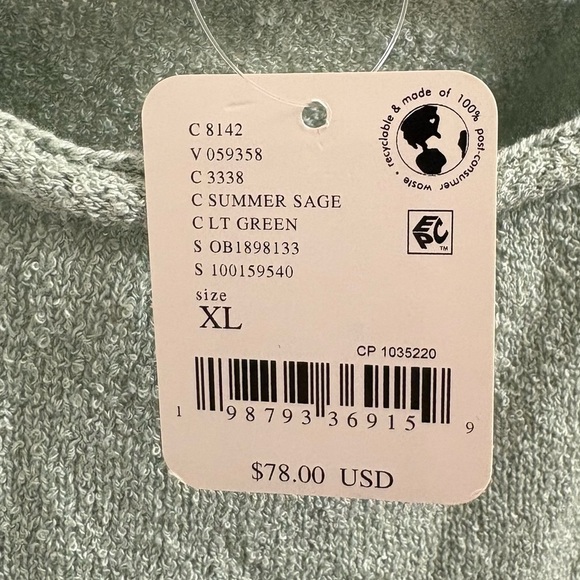 Free People NWT Free-est Cabo Long Sleeve SweaterTop in Summer Sage Size XL - Picture 4 of 6
